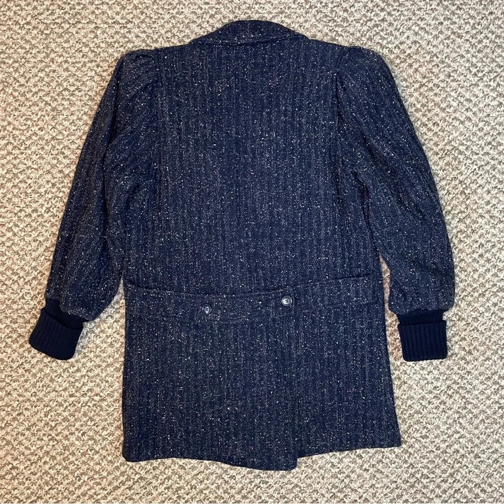 Vintage 80s Saril Ltd. Tweed Ribbed Knit Cuffs Jacket - Picture 4 of 16